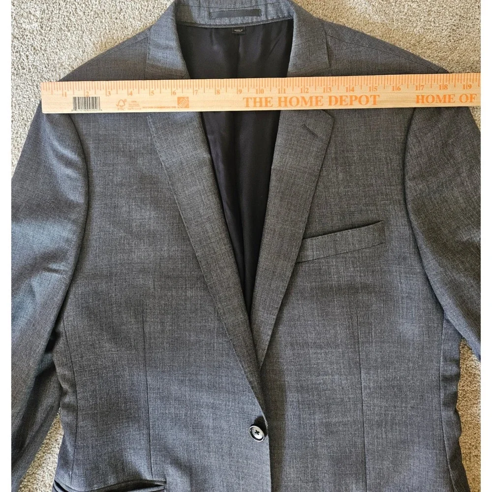 J.Crew Ludlow Suit Jacket Mens 42R Gray Tollegno 1900 Wool Blazer Italian Fabric
